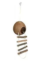 Kokosový domček s rebríkom pre škrečky 13x56cm TR