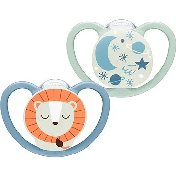 NUK Space Night 6 – 18 mes. 2 ks BOX svietiaci – chlapec (BABY12925a)