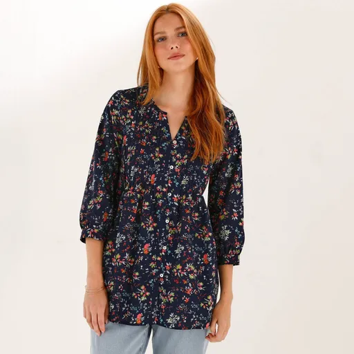 Tunika so zámikmi a potlačou kvetín