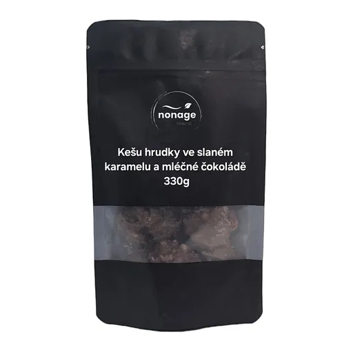 NONAGE Kešu hrudky slaný karamel v mliečnej čokoláde 330 g