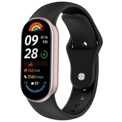BUTTERFLY Vymeniteľný remienok pre Xiaomi Smart Band 10 / 9 / 8 čierny