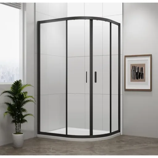 Polysan Easy Black sprchový kút asymetrický 90x120 cm EL2715B