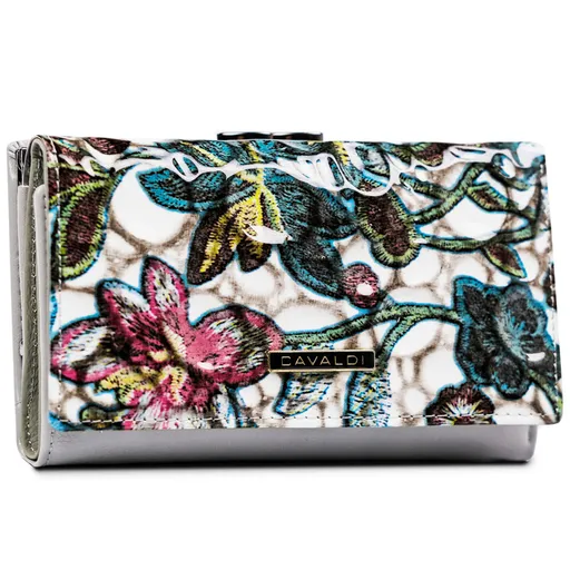 Dámska peňaženka s kvetmi so zapínaním na patentku - 4U Cavaldi