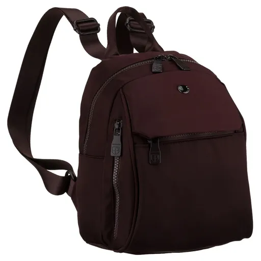 Dámsky bordový mestský ruksak z polyesteru, jednokomorový