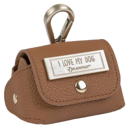 FLAMINGO Taška na plastové vrecká hnedá 8 cm