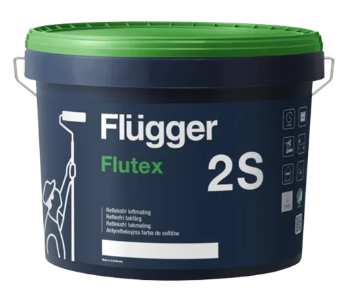 FLUTEX 2S - Antireflexná vinylová farba biela 10 L