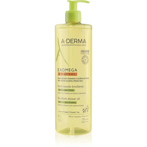 A-Derma Exomega Control Emollient Shower Oil zvláčňujúci sprchový plej pre suchú až atopickú pokožku 750 ml