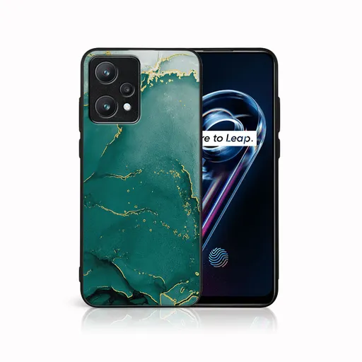 MY ART Ochranný obal Realme 9 Pro+ / Realme 9 -GREEN MARBLE (145)