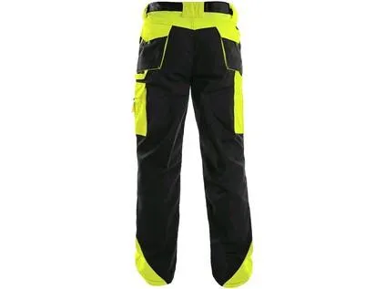 Nohavice do pása CXS SIRIUS BRIGHTON, čierno-žltá, veľ. 54