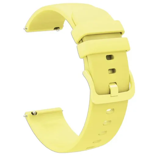 SILICONE Univerzálny remienok pre smart hodinky - šírka 18mm žltý