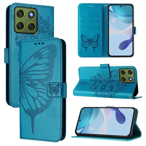 ART BUTTERFLY Peňaženkový obal pre Motorola Edge 70 modrý