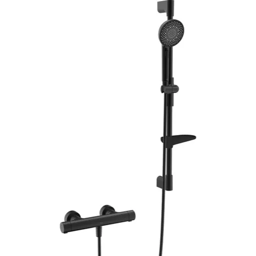 Sprchová batéria Hansa Prisma so sprchovacím setom 150 mm čierna matná 4813042133