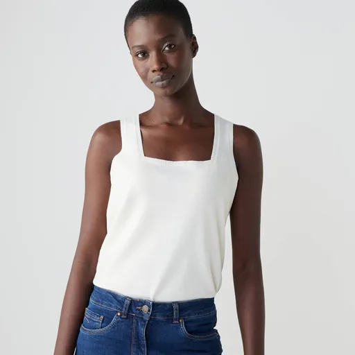 Úpletový top so štvorcovým výstrihom