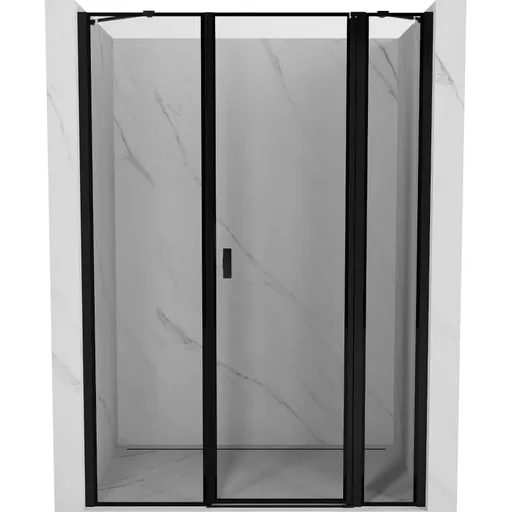 MEXEN/S - Mist sprchové dvere krídlové pravé 150, čierny okraj, čierna 8A4-150-001-70-70-P