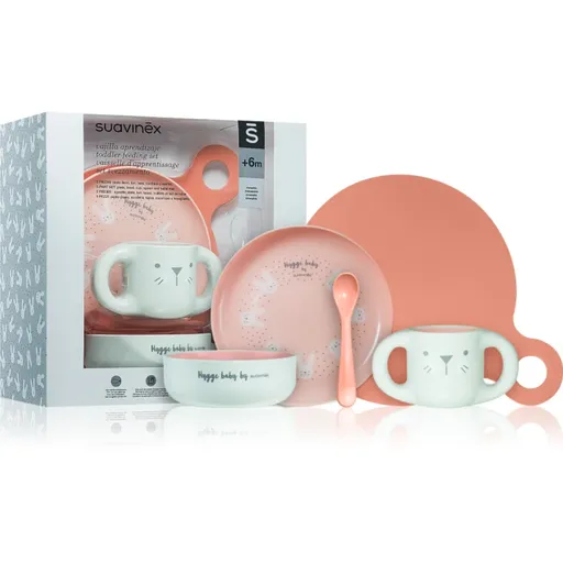 Suavinex Hygge Toddler Feeding Set jedálenská sada 6 m+ Pink