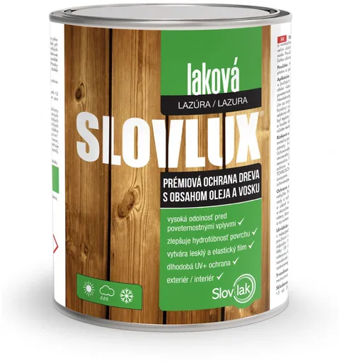 SLOVLUX - Laková lazúra na drevo 0022 - palisander 0,7 L