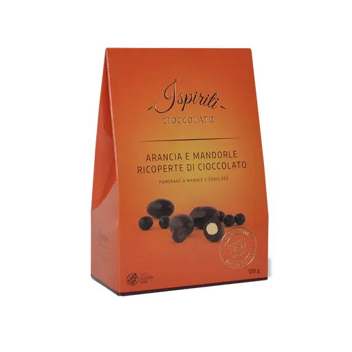 ISPIRITI Pomaranč a mandle v čokoláde 120 g