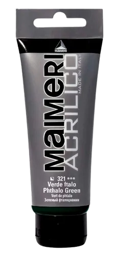 MAIMERI ACRILICO - Akrylové farby 321 - phthalo green, 0,2 L
