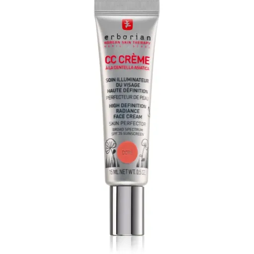 Erborian CC Crème Centella Asiatica rozjasňujúci krém pre jednotný tón pleti SPF 25 malé balenie odtieň Doré 15 ml