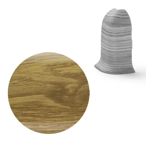 Vnější roh k soklu Naturel dub vínny , PVC dĺžka 0,5 cm, výška hrany 56 mm, NATNGTZ56
