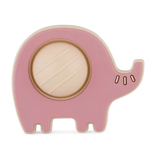 PETITE&MARS Hračka silikónová Elephant Edwin Dusty Rose 6m+