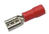 Zdierka faston 4.8mm, vodič 0.5-1.5mm  červená