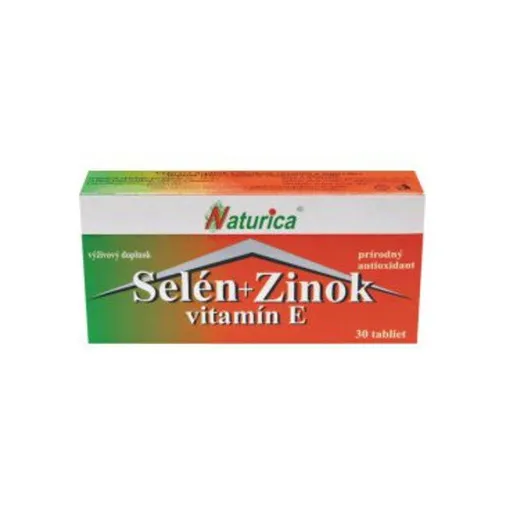 Naturica Selén + zelený čaj + Vitamín E 30 tabliet
