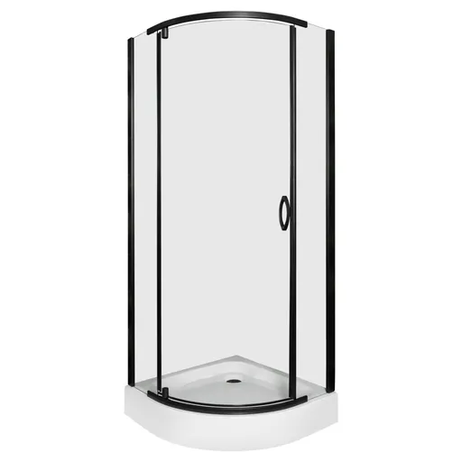 KERRA - Sprchovací kút s vaničkou Splash 80 (čierny) 5907548123510