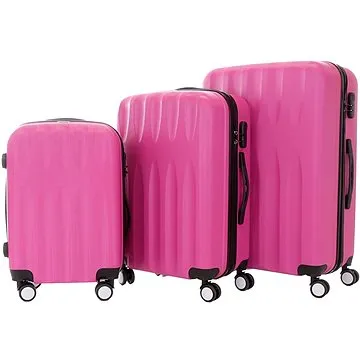 Sada 3 kufrov T-class TPL-3029, M, L, XL, ABS, (ružová) (8594206312699)