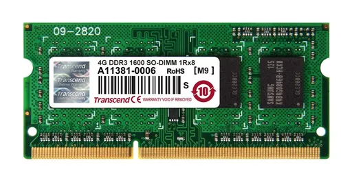 Transcend pamäť SODIMM DDR3 4GB 1600MHz 1Rx8 CL11