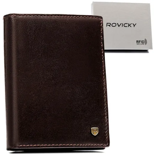 Pánska peňaženka ako darček vyrobená z pravej kože RFID - Rovicky