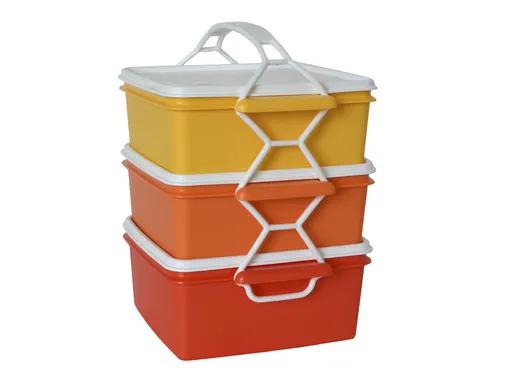 DK PLAST - Obedár / jedlonosič trojdielny 3x1,2L, rôzne farby