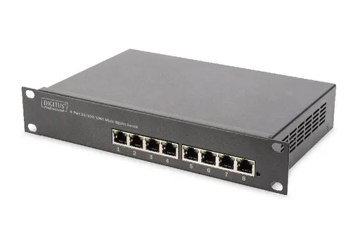 DIGITUS Gigabit Ethernet Switch 8-port, 10 palcov, nemanagovaný