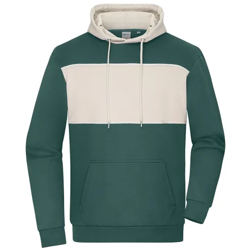 James & Nicholson (Daiber) Mikina s kontrastným pásikom 8051 - Dymová zelená / pieskovcová | 2XS