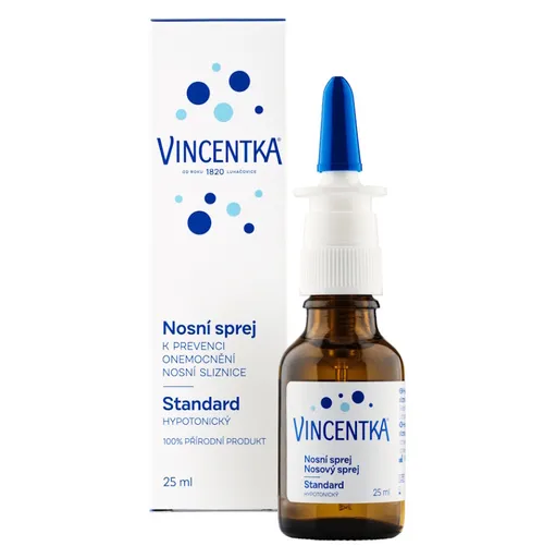 VINCENTKA Nosový sprej standard hypotonický 25 ml