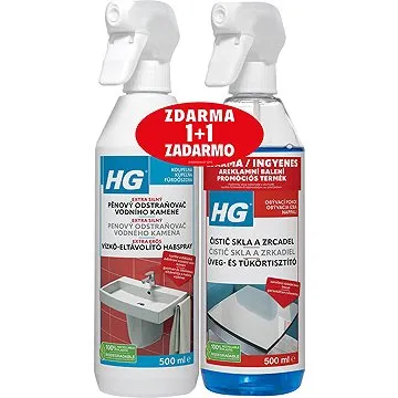 HG Vodný kameň 3× silnejší + sklá a zrkadlá 2× 500 ml (8711577217761)