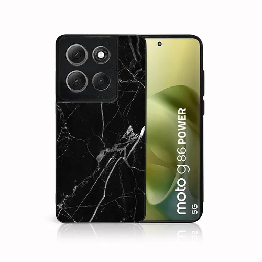 MY ART Ochranný kryt pre Motorola Moto G86 Power 5G BLACK MARBLE (142)