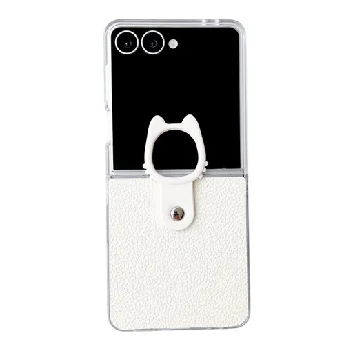 JELLY Ochranný obal s držiakom Samsung Galaxy Z Flip7 5G biely