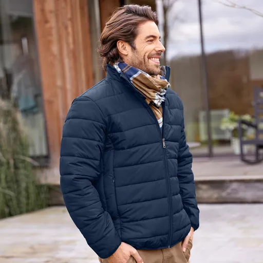 Prešívaná bunda s dlhými rukávmi