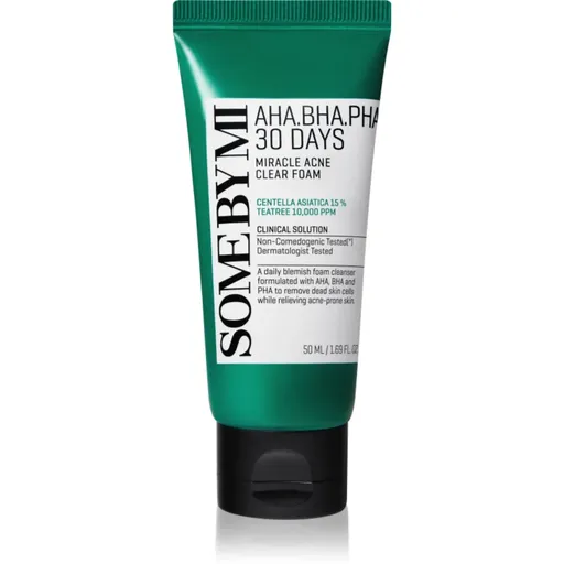 Some By Mi AHA∙BHA∙PHA 30 Days Miracle Acne Clear Foam hĺbkovo čistiaca pena pre problematickú pleť, akné 50 ml