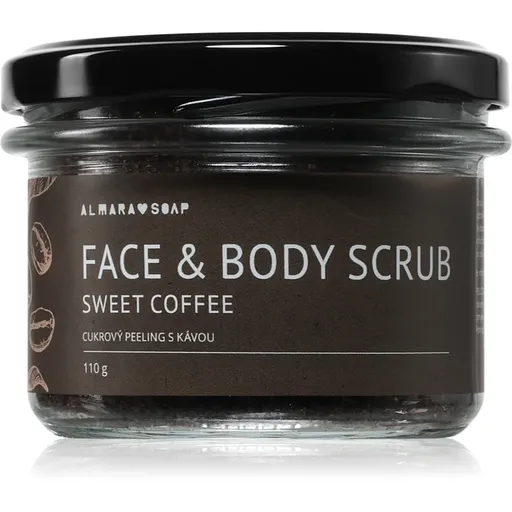 Almara Soap Face & Body Scrub cukrový peeling na telo a tvár s vôňou Sweet Coffee 110 g