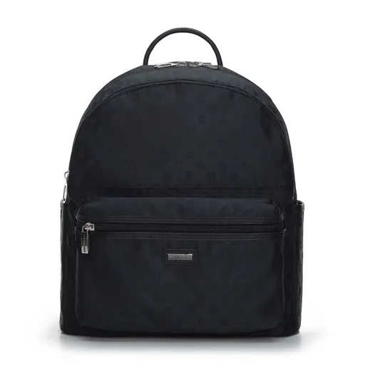 Dámsky dvojkomorový ruksak zo žakáru čierny 95-4-906-1