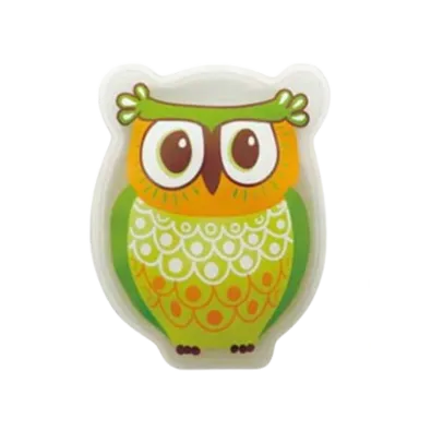 Hřejivý gelový polštářek Sovička, zelená