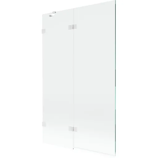 MEXEN/S - Lunar vaňová zástena 2-krídlová ľavá 110 x 150, transparent, biela 897-110-100-20-00-L