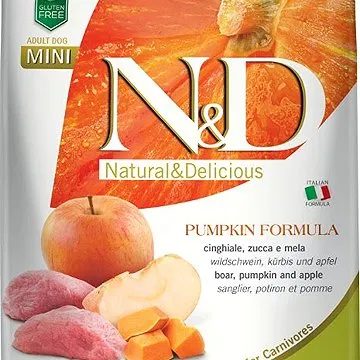 N&D grain free pumpkin dog adult mini boar & apple 2,5 kg (8010276033291)