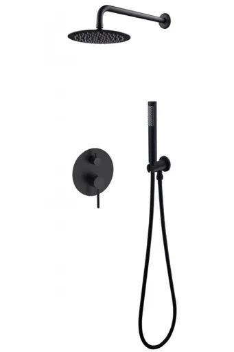 BESCO BESCO - Podomietkový sprchový set SLIM Decca / ILLUSION II - Radiátory - Farebné prevedenie HL - Čierna matná BABPDIIICZ