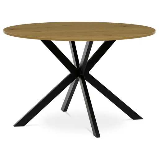 Jedálenský stôl 120 x 120 cm, divoký dub, L