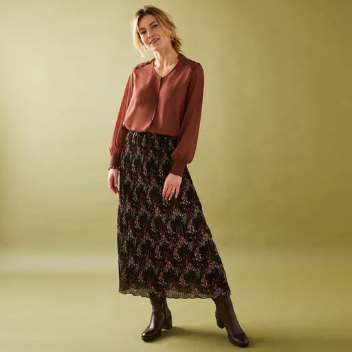 Jednofarebná blúzka z recyklovaného polyesteru