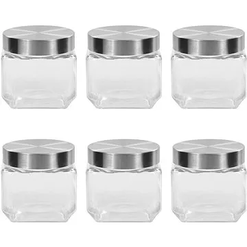 Dózy na potraviny se stříbrným víčkem 6 ks 800 ml