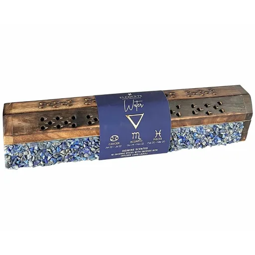 Arome Elements drevený box na vonné tyčinky, 10 tyčiniek, Voda